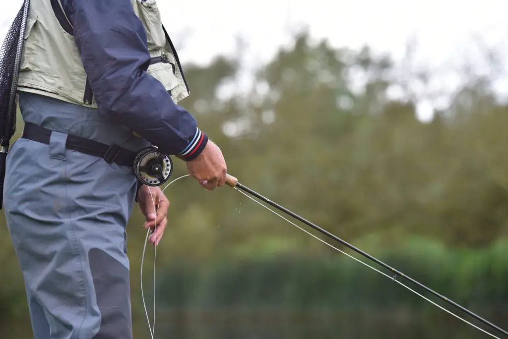 fly-fisherman wearing chest waders