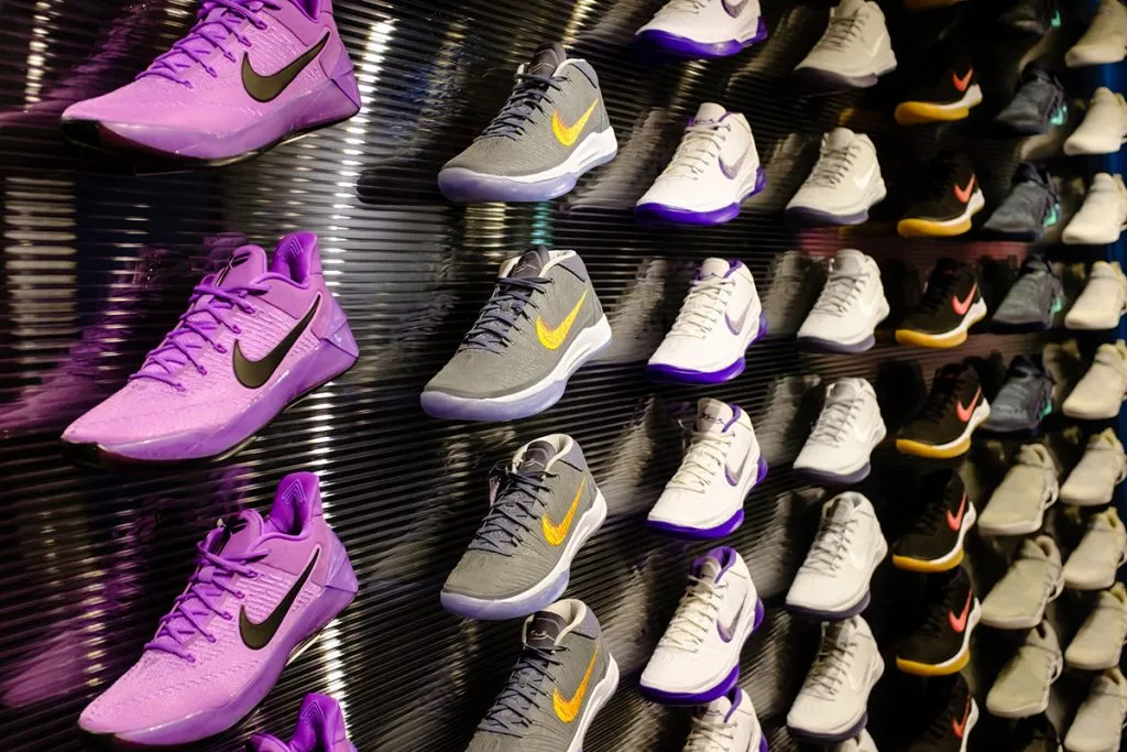 Nike shoes Kobe series display in shopping mall